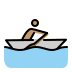 person rowing boat, medium skin tone